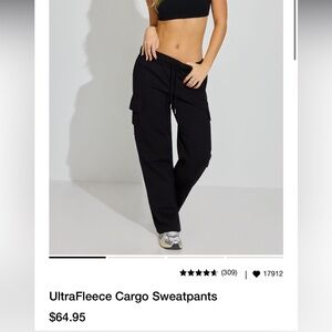 Garage ultra fleece cargo sweats black